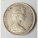 AUSTRALIA 1966 . TEN 10 CENTS COIN . ERROR . OIL FILLED DIE IN PART OF THE LEGEND
